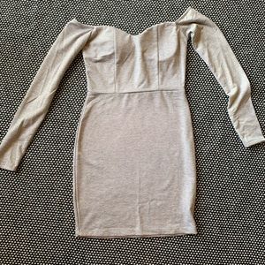 Forever 21 gray off the shoulder dress